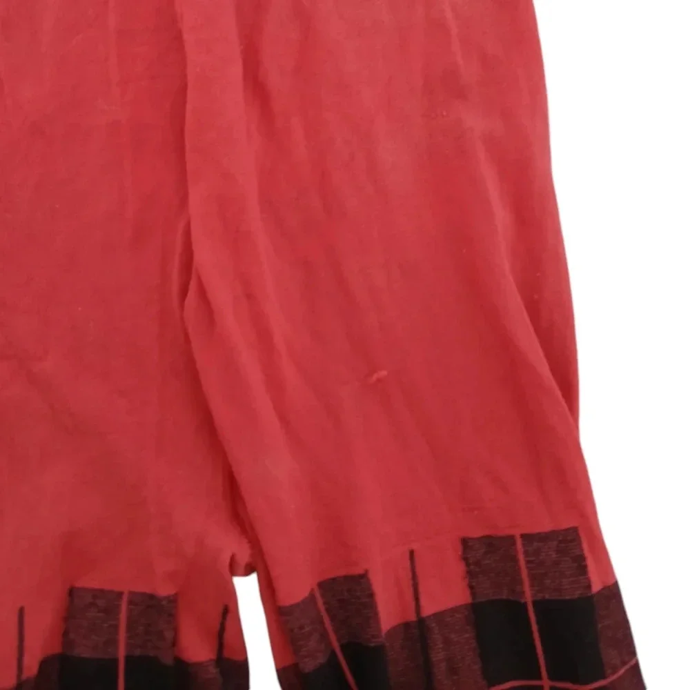 UO Plaid Tights Red & Black Scotch Tape Print Panty Hose OS 90s Grunge Punk Goth
